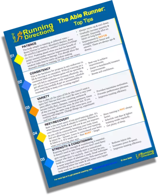 Running Directions Able Runner Tip Sheet