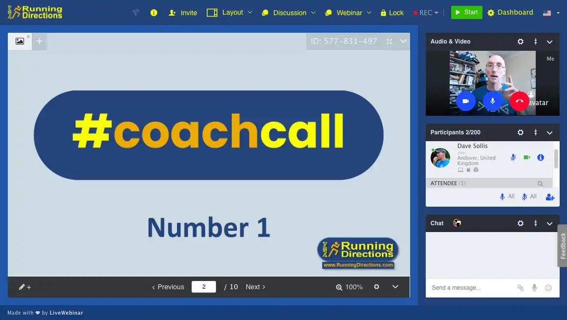 Online Running Coach Call